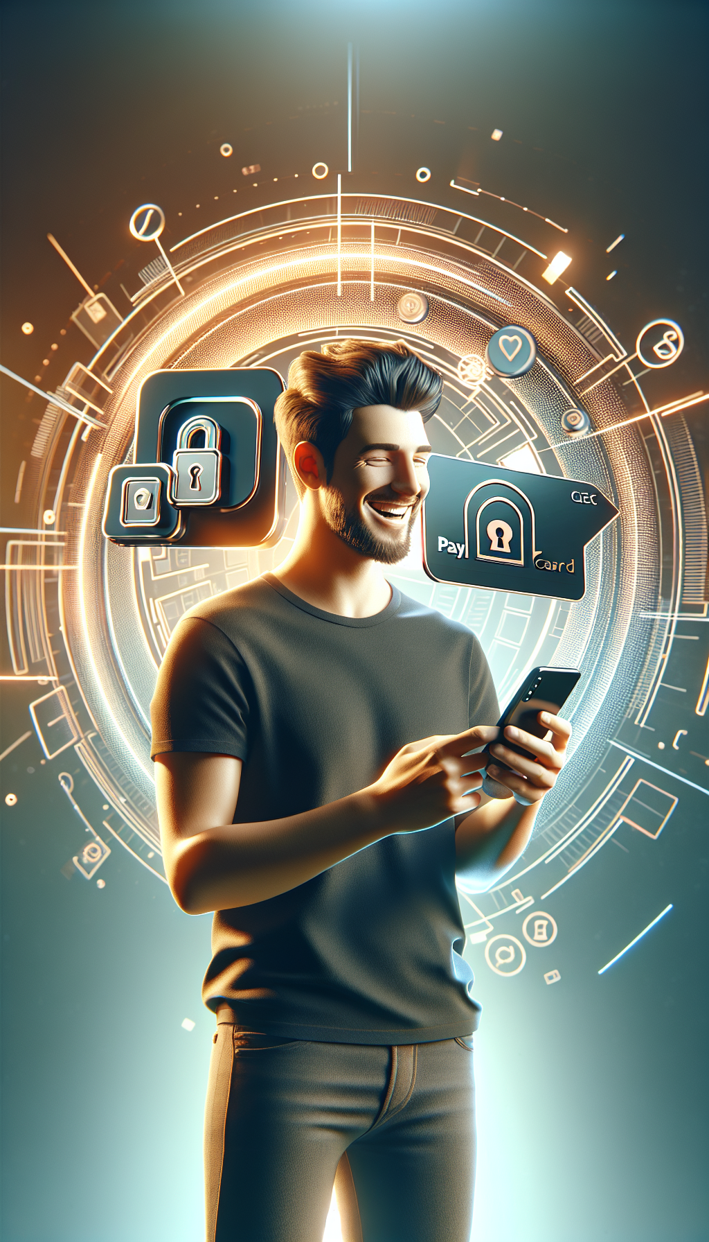 Uživatel bezpečně dobíjí paysafecard přes SMS s telefonem v ruce