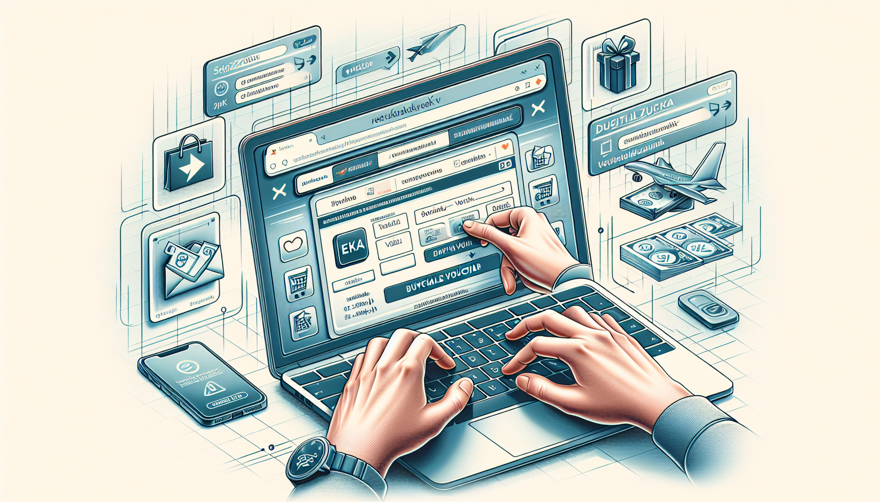 Uživatel kupuje paysafecard online v českém e-shopu